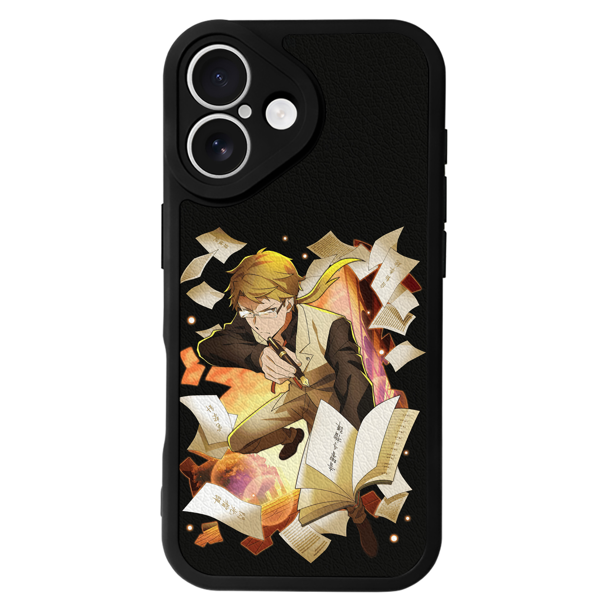（画像用） 文豪ストレイドッグス Bungo Stray Dogs 【iPhone 16シリーズ対応】シリコンスマホケース（レザー調） 材質：シリコン